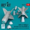RESKIT RS48-0532 AGM-62 Walleye I ER missiles (2 pcs) with AN/AWG-16 data link pod (1 pcs) (A-4, A-6, A-7, F-4, F/A-18) (3D Printed) (1/48)